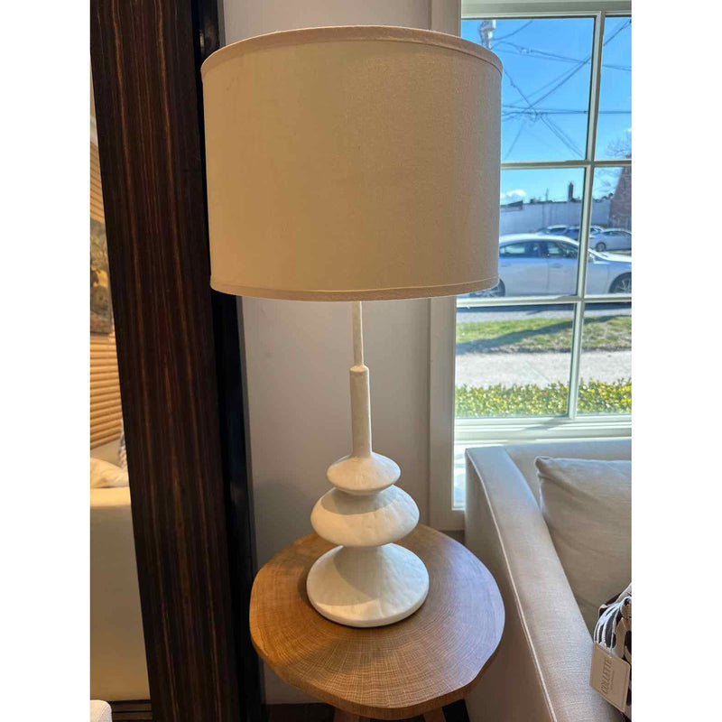 Julian Chichester Almeria Table Lamp in White Smooth Gesso for Mr. Brown London