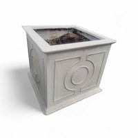 'Odera' Square Reconstituted Stone Planter by Made Goods - AS IS