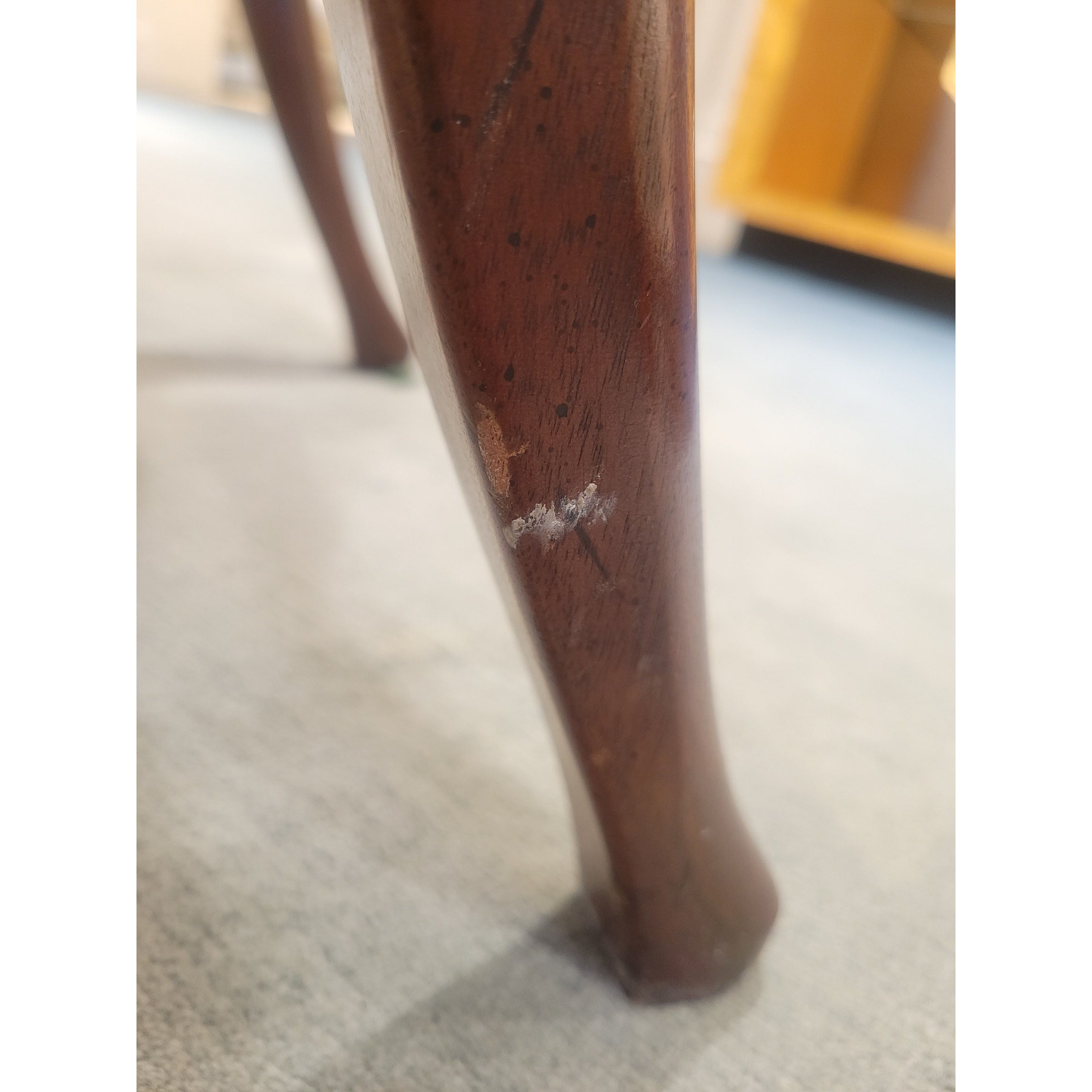 PAIR of Antique Mahogany Queen Anne Chairs w/ Upholstered Seats