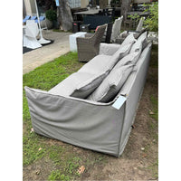Outdoor Gray Slipcover Sofa by Walters Outdoor