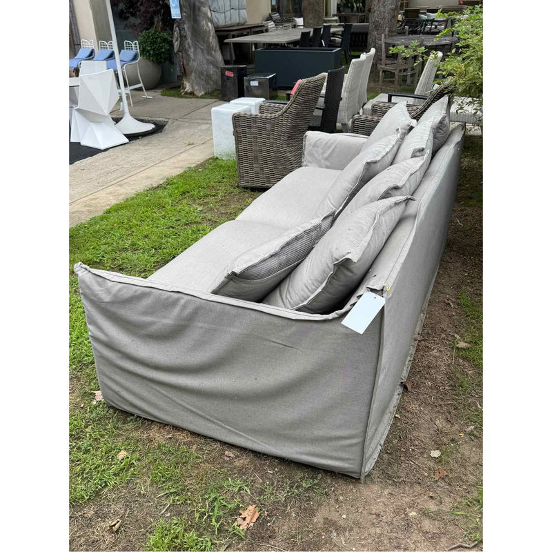 Outdoor Gray Slipcover Sofa by Walters Outdoor