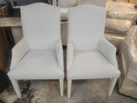 SET of 6 Custom Upholstered High-Back Arm Chairs Attrib. to RH (AS IS)