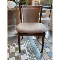 Wheat Linen & Leather Baden Side Chair on Ash Wood Frame by Four Hands