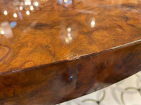 7-ft Lacquered Mahogany Burlwood Dining Table by Paul Mayen for Intrex (AS IS)