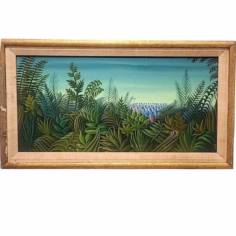 Painting of Haitian Jungle Funeral Procession by Eric Jean-Louis