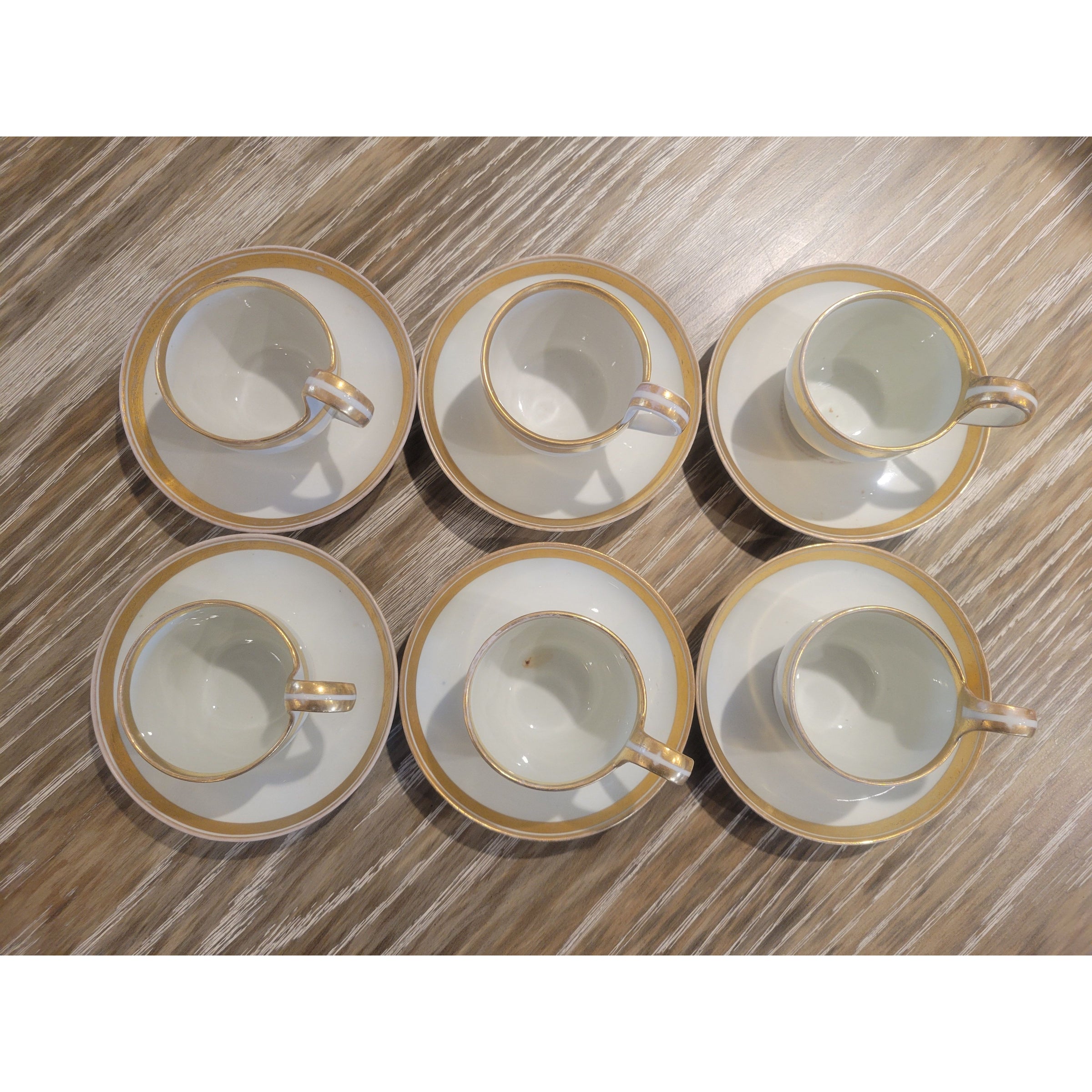 Set of 6 Royal Vienna Porcelain Demitasse Cups & Saucers