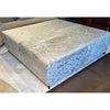 Custom Silver Cowhide Ottoman