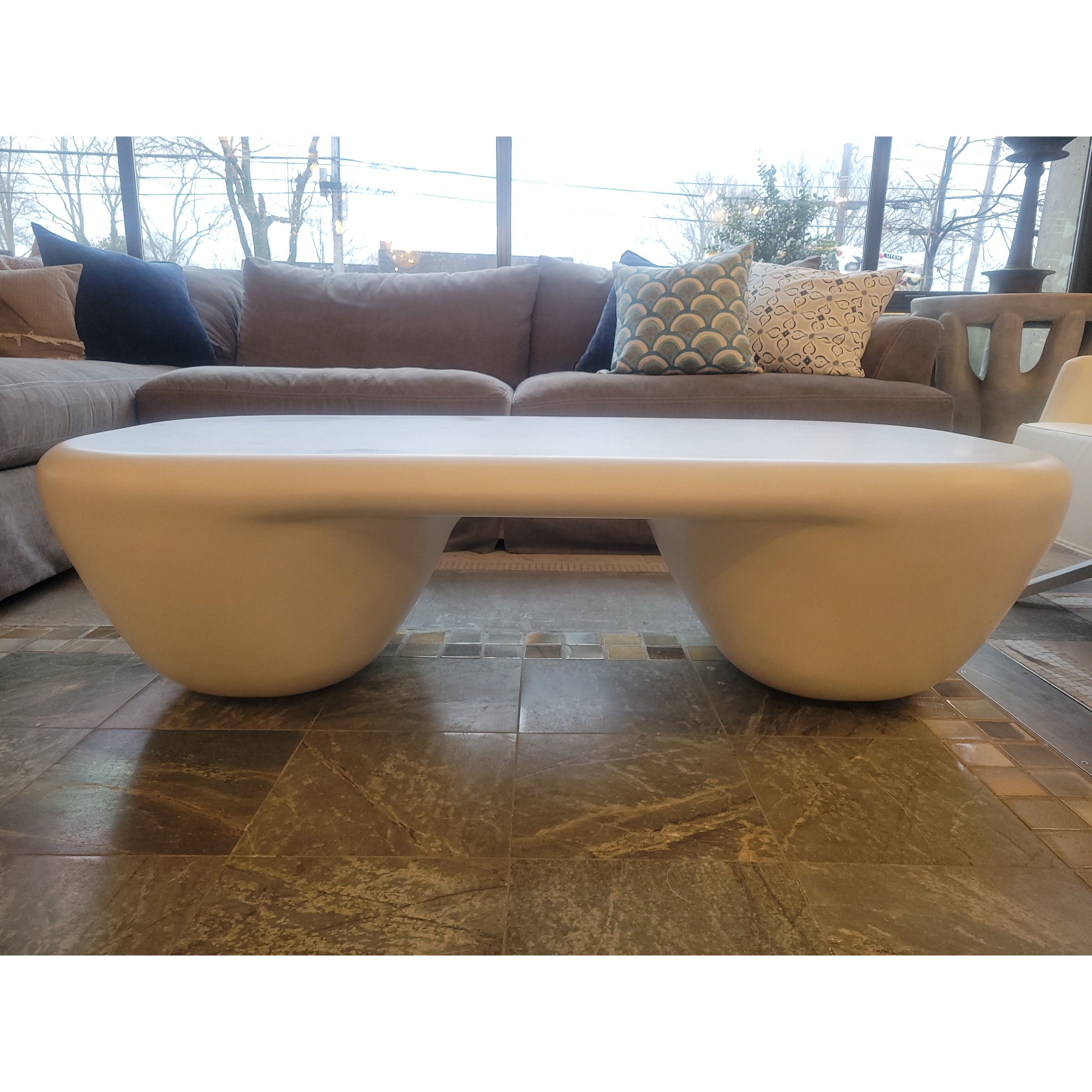'Elia' White Resin Coffee Table by Bernhardt