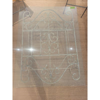 French Style Wrought Iron Coffee Table w/ Beveled Glass Top