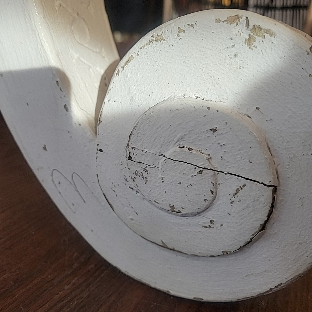 White Wood Beeline Dining Table w/ Gray Stone Top by Bunny Williams