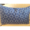 PAIR of Navy Stars Print Lumbar Pillows