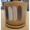 Matte Tan Ceramic Pot w/ Drainage Plate