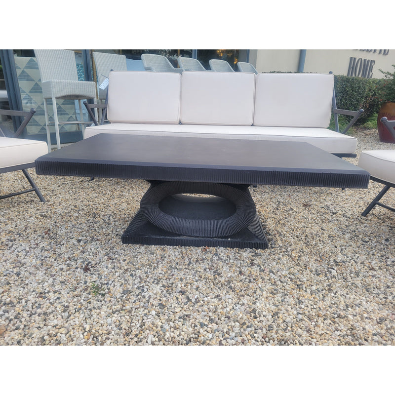 'Grier' Black Concrete Pedestal Coffee Table by Made Goods