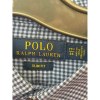 Men's Polo by Ralph Lauren Mens Size M Blue/ Gray Shirt - colletteconsignment.com