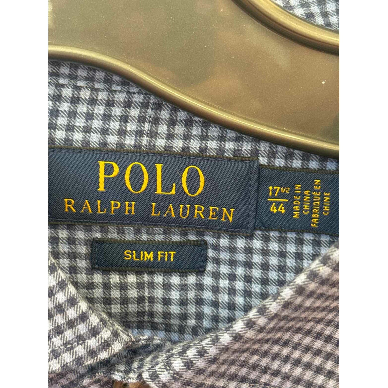 Men's Polo by Ralph Lauren Mens Size M Blue/ Gray Shirt - colletteconsignment.com