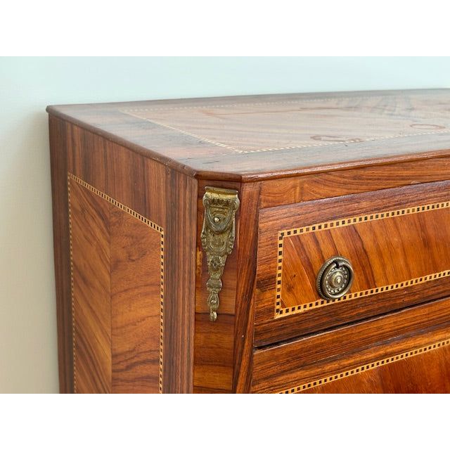 Antique French Directoire Style 5-Drawer Walnut Dresser - AS IS