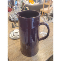 XL Maroon Glazed Ceramic Jug by Enza Fasano Italy