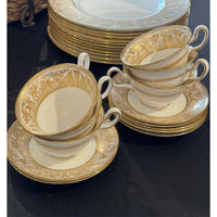 Set 13 pcs,  Seven & Six Cups, Wedgewood Florentine Gold
