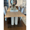 Custom Bleached-Washed Ash Dining Table 108"Wx40"Dx30"H AS IS