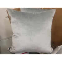 Gray Velvet Square Pillow by RH - AS IS