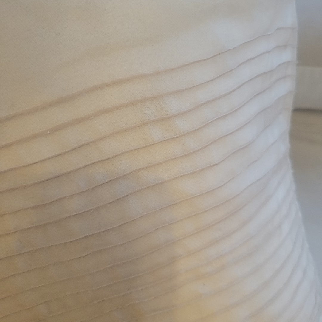 Beige Silk Tulle Square Pillow by Calvin Klein