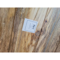 Wood Top Side Table on Brushed Metal Base