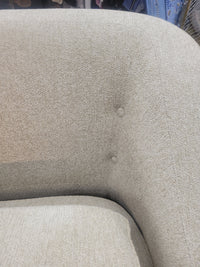 Neue Buttoned Loveseat w/ Carnegie Fabric by Baker