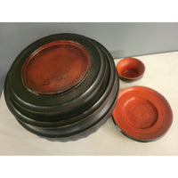 Antique Burmese Lacquer Monk Bowl Set (As Is)
