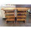 PAIR of Vintage Fruitwood Charles X Style Tables w/ Drawer & Shelves - AS IS