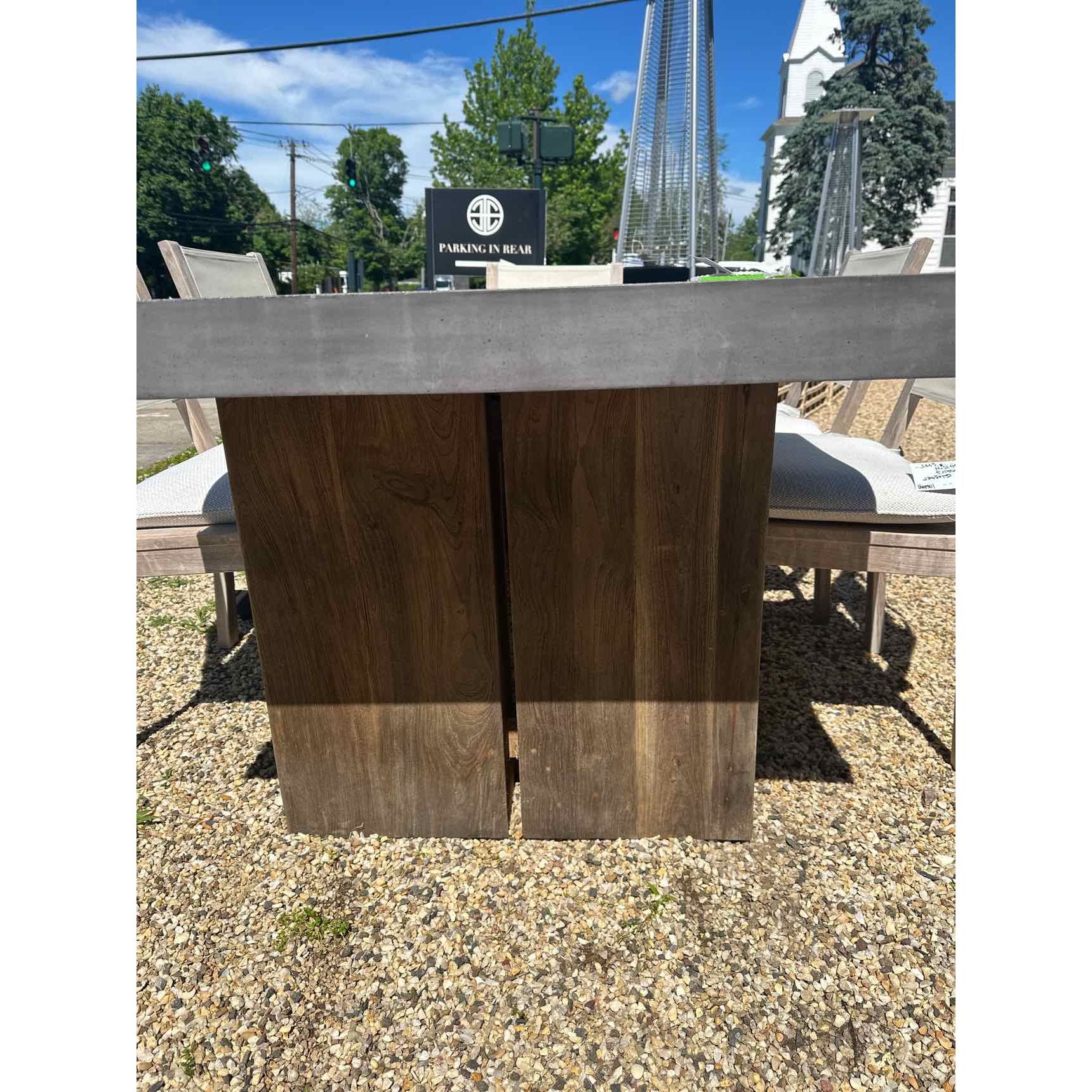 Solano Concrete & Teak Rectangular Dining Table by RH