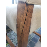 Set of 4 IKAT Upholstered Wood Dining Chairs (AS IS) - colletteconsignment.com