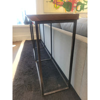Live Edge Walnut & Metal Console Table by Central Station (AS IS)