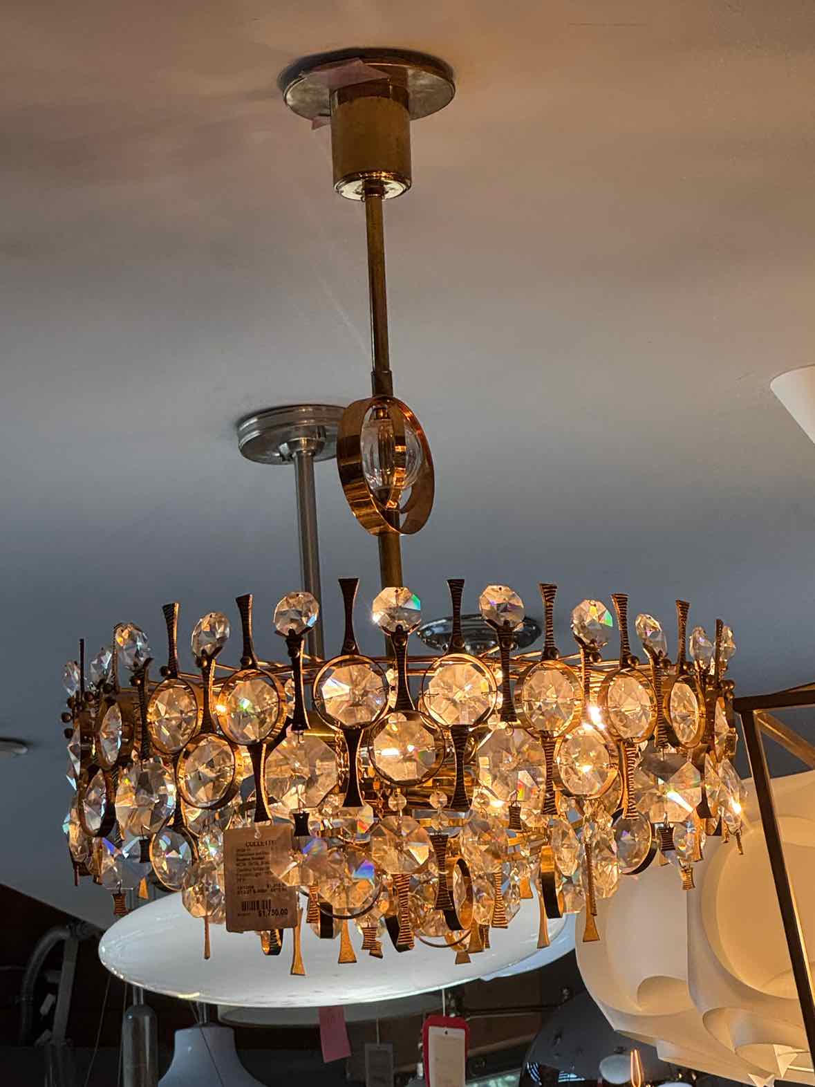 Gaetano Sciolari Brass Pendant Light