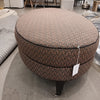 Large Charcoal Oval Cocktail Ottoman