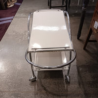 Two-Tier Rolling Metal Cocktail Cart