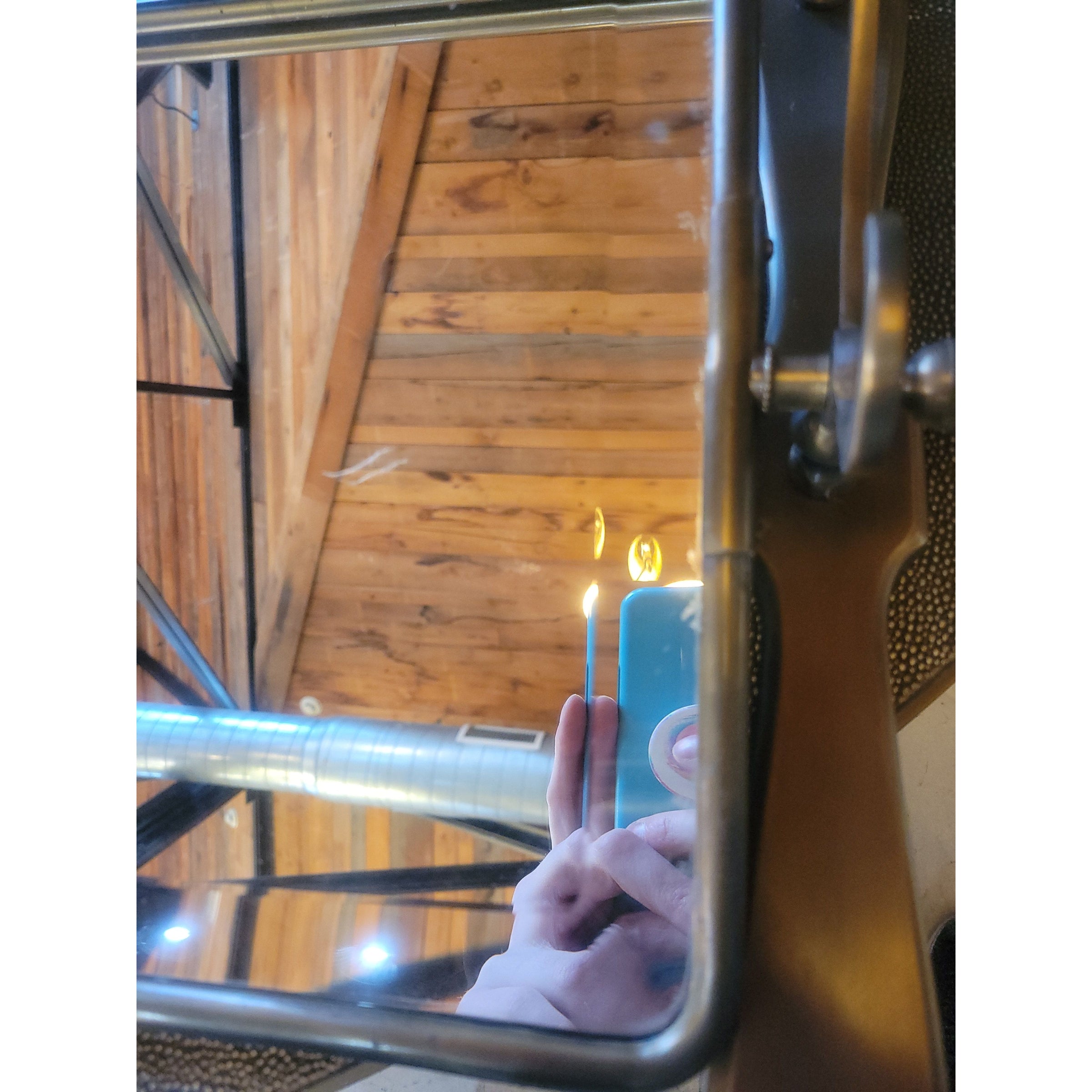 Wall-Mounted Metal Mirror w/ Coat Hooks by Arhaus