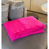 Hot Pink Wool Mohair Throw by ABC Carpet & Home