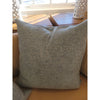 PAIR of Custom Light Blue Wool & Cotton Square Pillows