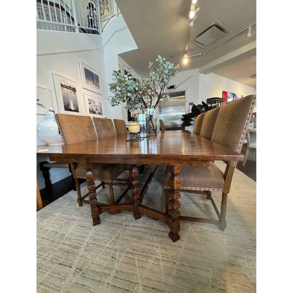 Custom Spanish Dining Table by Dennis & Leen for Holly Hunt 132"L x 50"W x 30"H - colletteconsignment.com