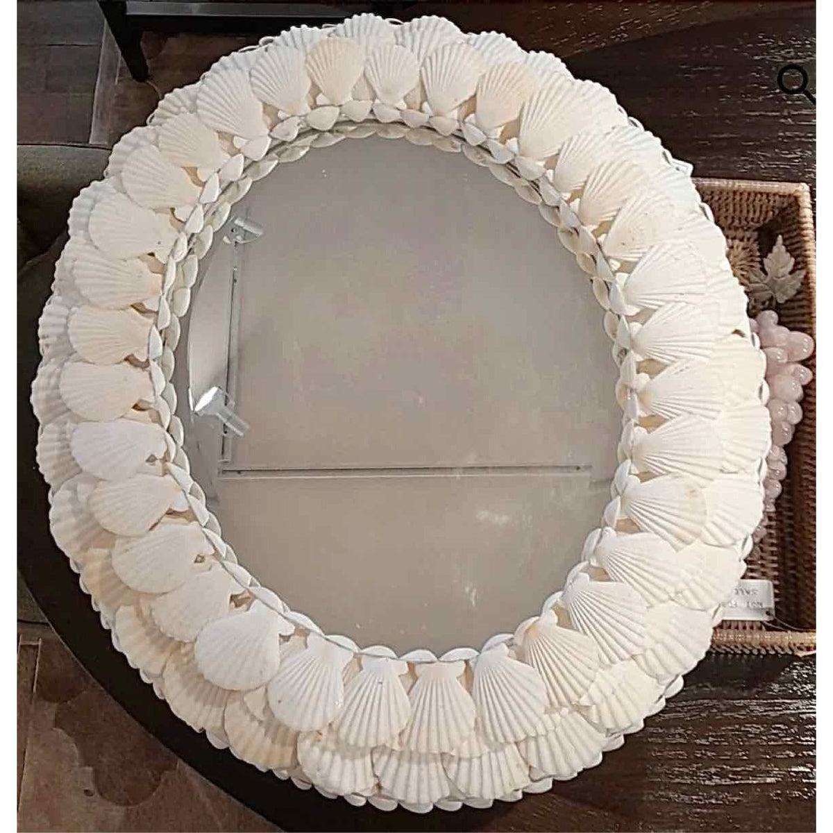Oval Mirror Trimmed w/ Shells