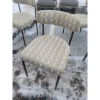 SET of 4 'Remy' Upholstered Dining Chairs on Pewter Legs by MG&BW (AS IS)