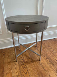 Graydon Round Shagreen Side Table by RH (AS IS)