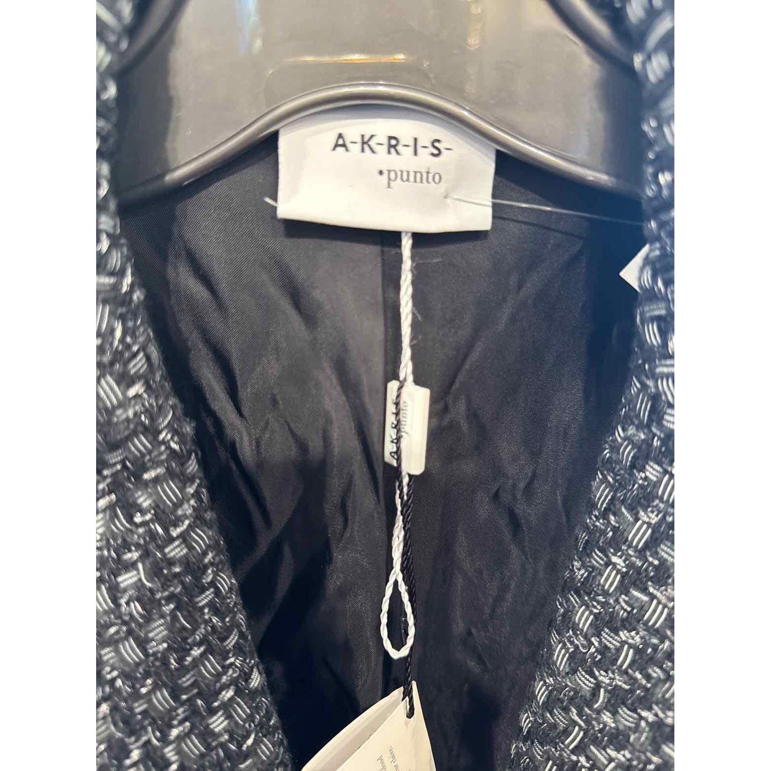 Women's Akris Size 12 Black Woven Blazer