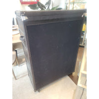 Vintage Black Leather & Steel 'Mayfair' Steamer Trunk Rolling Bar by RH - colletteconsignment.com