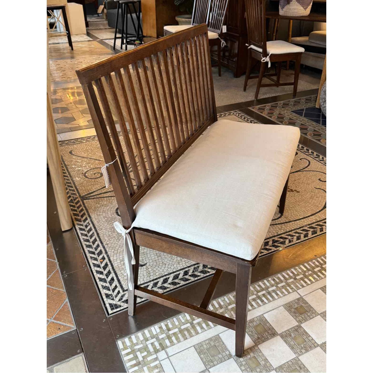 Wood Bench w/ Cushion by C&B