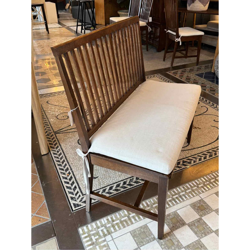 Wood Bench w/ Cushion by C&B