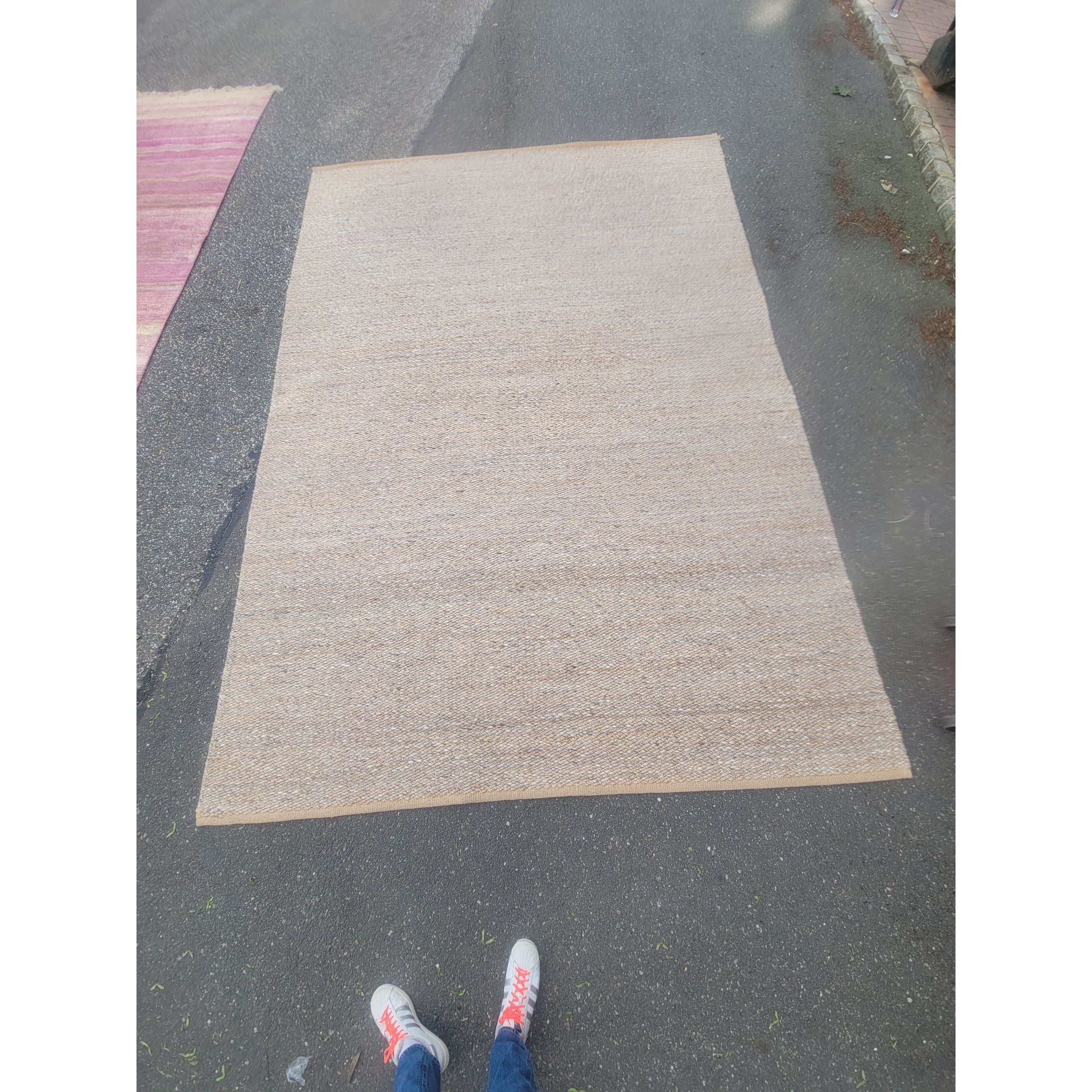 8' x 11.5' Kalahari Tan Wool & Jute Blend Rug by Armadillo