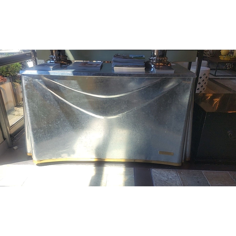 MCM Signed "Draped Table" by John Dickinson for Sutherland, 1970s Made from Galv