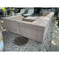 SET of Wicker 5-Pc Modular w/o Cushions, Coffee Table, & 2 Side Tables by Dedon