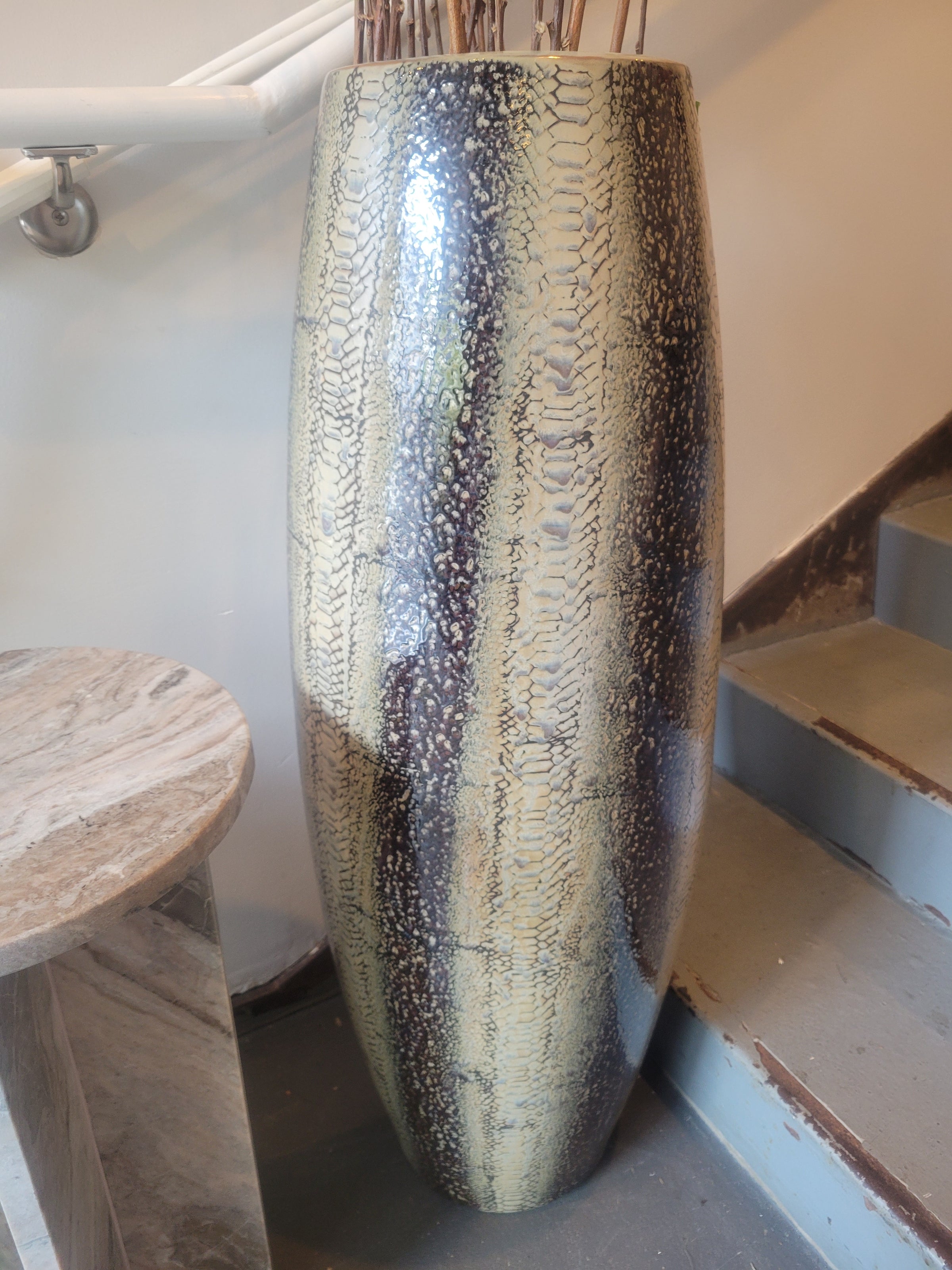 3-ft Decorative Snake Print Vase